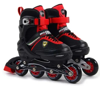 Patine cu rotile pentru copii Mesuca - Ferrari, FK16, 35-38, negru