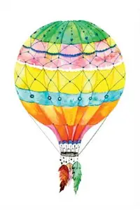 Print de arta: Balon cu aer cald. Pene