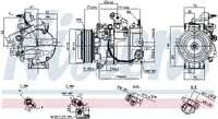 Compresor climatizare aer conditionat potrivit INFINITI EX, FX, G, M, Q60, Q70, QX50 I, QX70; NISSAN 370Z 3.5 3.7 09.07-