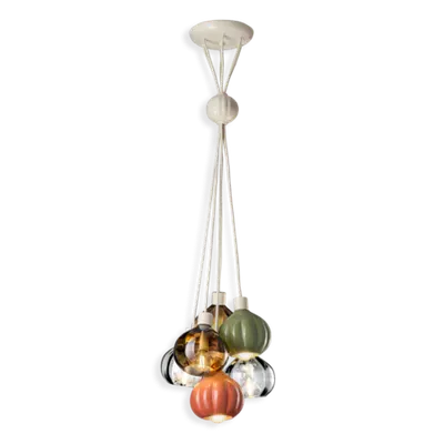 Lustra, lampa suspendata 6 LUCI GRAPPOLO DECO AFOXÉ FINISH - MIX C2646
