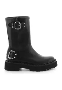 Ghete dama 304375125 - Piele naturala - Negru - Negru