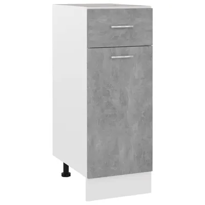vidaXL Dulap inferior cu sertar “Lyon”, gri beton, 30 x 46 x 81,5 cm