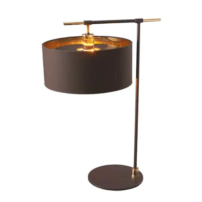 Veioza Balance 1 Light Table Lamp – Brown and Polished Brass
