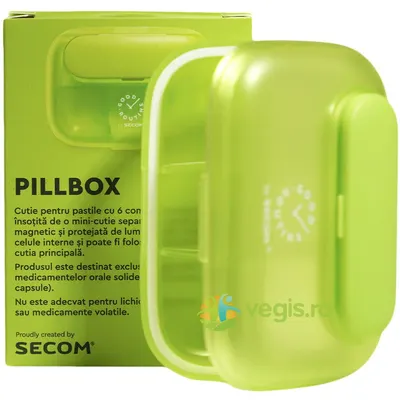 Pillbox Cutie pentru Pastile Verde 1buc Secom