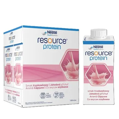 Resource 2.0 + Protein cu aroma de capsuni fara gluten, 4 x 200 ml, Nestle