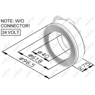 Bobina, ambreiaj magnetic compresor NRF 38448