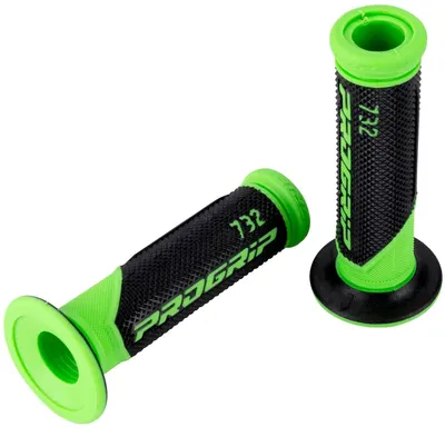 Mânere Progrip 732, 125 mm, deschise, negru/verde
