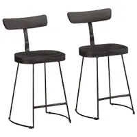 Gossi scaune de bar 2 buc negru 49x43x79 cm lemn masiv mango
