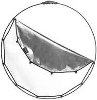 Disc reflectorizant Manfrotto - HaloCompact, 82 cm, alb/argintiu