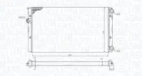 Radiator racire motor potrivit VW GOLF III, GOLF IV, VENTO 1.6-2.9