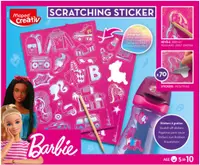 Set creativ Maped Creativ Barbie - Stickere Scratch, 70 buc.