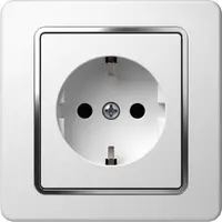Ekonomik Priza SCHUKO 1P 16A ST IP20 Alb, TEM Modul TEM-VE10CO-B