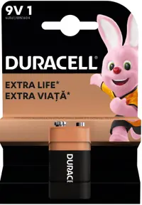 Baterie alcalină Duracell - Basic, 9V, 1 buc.