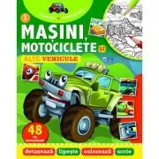 Masini, motociclete si alte vehicule. Lipeste si coloreaza