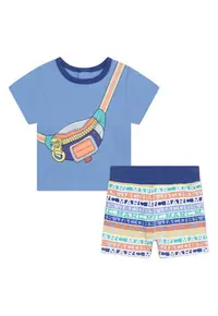 Set Tricou si Pantaloni Scurti - multicolor