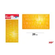Sablon plastic Main Paper, 20 cm, litere si cifre, blister