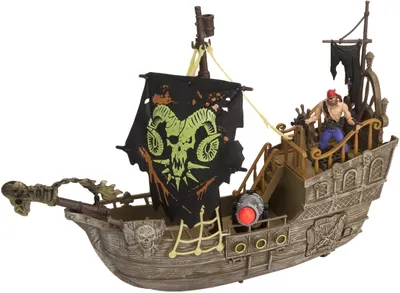Set de joacă Chap Mei Pirates - Navă pirat, părți care strălucesc în întuneric