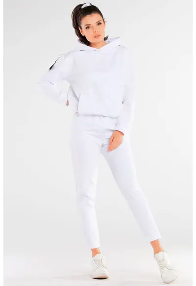 Pantaloni dama - Bumbac/Elastan - Alb - Alb