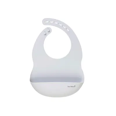 Baveta ajustabila din silicon cu buzunar Nordic grey