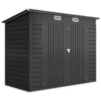 Outsunny Sopron de Gradina de 8 x 4FT Galvanizat Sopron din Metal