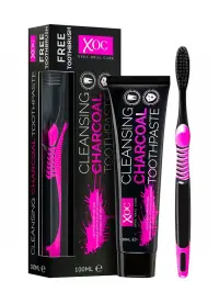 Xoc Pasta de dinti 100 ml +Periuta de dinti Cleansing Charcoal