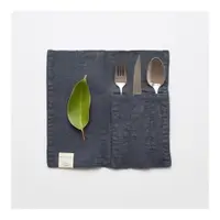 Buzunar pentru tacâmuri 2 buc. din in 23x23 cm Dark Grey – Linen Tales