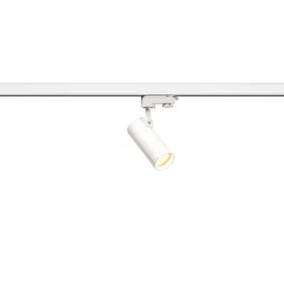 Iluminat decorativ pe sina, Helia Melodii 50 TRACK, pata alba pentru 3 circuite de inalta tensiune, cu LED-uri, 3000K, alb, 35 °, incl. adaptor 3 circuite
