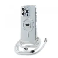 Husa MagSafe pentru Apple iPhone 15 Pro, Karl Lagerfeld, IML Crossbody Karl's Head, Transparenta