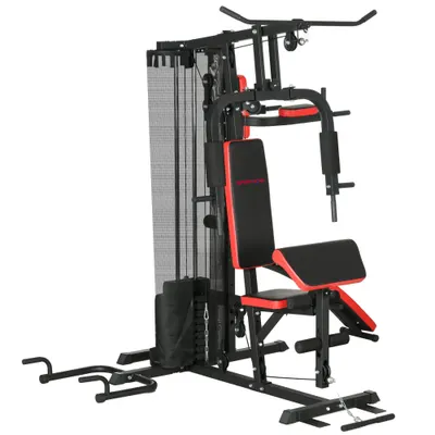 SPORTNOW Stație de Fitness Multifuncțională din Oțel Și Pu Negru