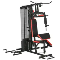 SPORTNOW Stație de Fitness Multifuncțională din Oțel Și Pu Negru