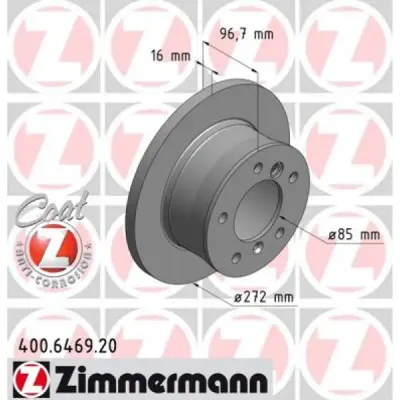 Disc frana ZIMMERMANN 400.6469.20