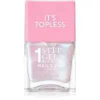 Nails Inc. It’s Topless lac de unghii sub forma de gel pentru un efect de lunga durata culoare Kat Baby Pink Iridescent 14 ml