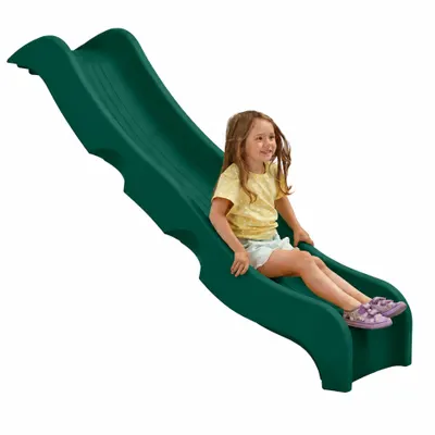 Tobogan pentru uz public Optima, verde, 240 x 50 x 44 cm, pentru platforma de 1.25 m inaltime, KBT
