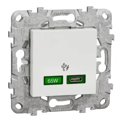 Noua Unica, Incarcator USB C 65W 2 module, alb