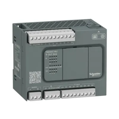 Modicon M200 16I/O, 24V C.C, 9 intrari, 7 iesiri Tr. NPN