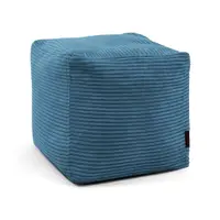 Fotoliu bean bag albastru cu tapițerie din catifea reiată Up! MooG – SLOWDOWN