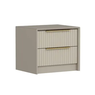 Noptiera KALE LUXE, 2 sertare, gri, 53x45x45 cm
