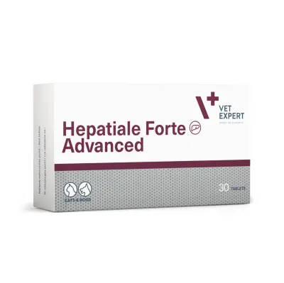 VET EXPERT Hepatiale Forte Advanced, supliment sistem hepatic câini, comprimate VET EXPERT Hepatiale Forte Advanced, XS-XL, supliment sistem hepatic câini și pisici, cutie, 30 comprimate
