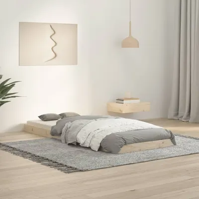 vidaXL Cadru de pat, 75x190 cm, mic, single, lemn masiv de pin