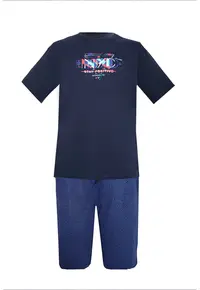 Pijama barbati PBV41 - Albastru inchis