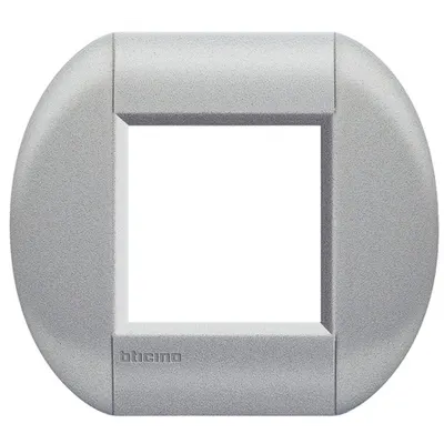 Placa ornament ,2 module, gri cordoba, living light, BTICINO