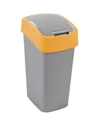 CURVER Cos de gunoi "FLIP BIN" 9 L argintiu / portocaliu