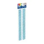 Accesorii creatie - diamante dantela plastic, bleu, 30cm, autoadezive, blister 2 buc, Fiorello, GR-DS081-1 / 170-2461