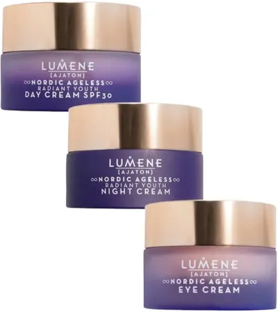 Lumene Ajaton Set - Cremă de zi, noapte și ochi, 50 + 50 + 15 ml