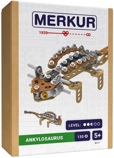 Constructor de metal Merkur - Ankylosaurus, 130 piese