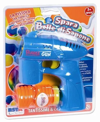 Pistol pentru baloane de săpun Rs Toys, с 38 ml lichid, albastru
