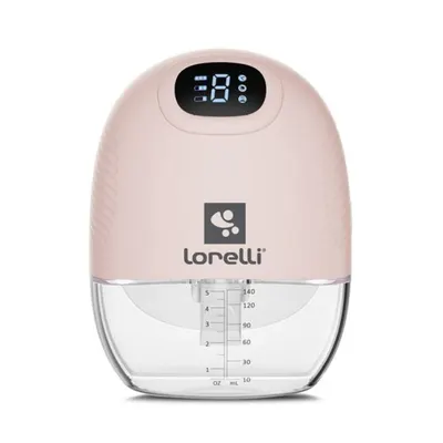 Pompa de san electrica portabila, Lorelli Alice, hands free, 3 moduri de operare, functie masaj, 9 niveluri, cu accesorii incluse, 140 ml, Pink