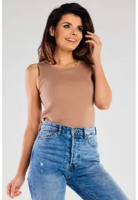 Tricou dama - Bumbac/Elastan - Bej - Bej