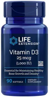 Vitamin D3, 1000 IU, 90 capsule gelatinoase moi, Life Extension