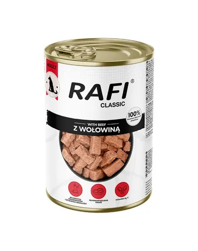 RAFI Classic vită în sos 1240 g hrană umedă pentru câini adulți